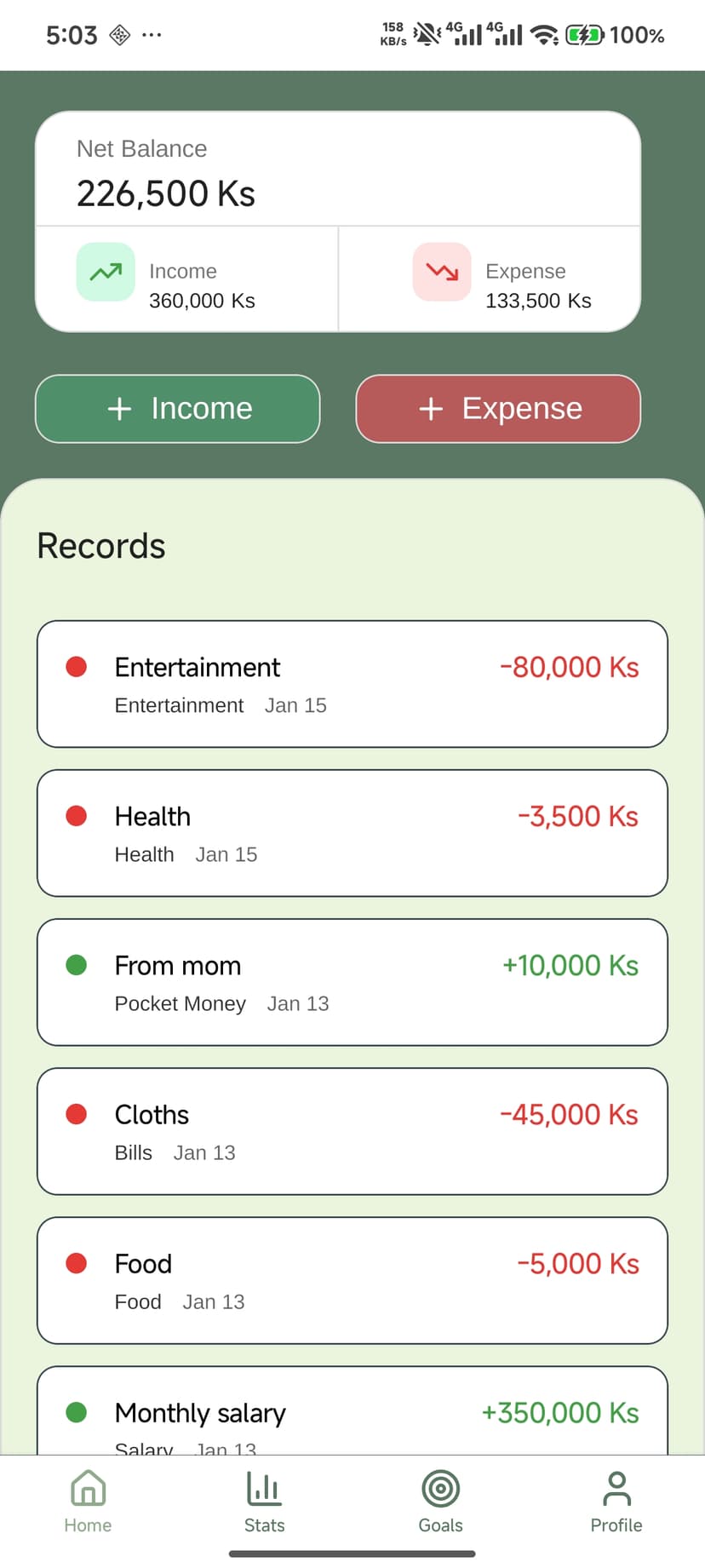 Expense Tracker App